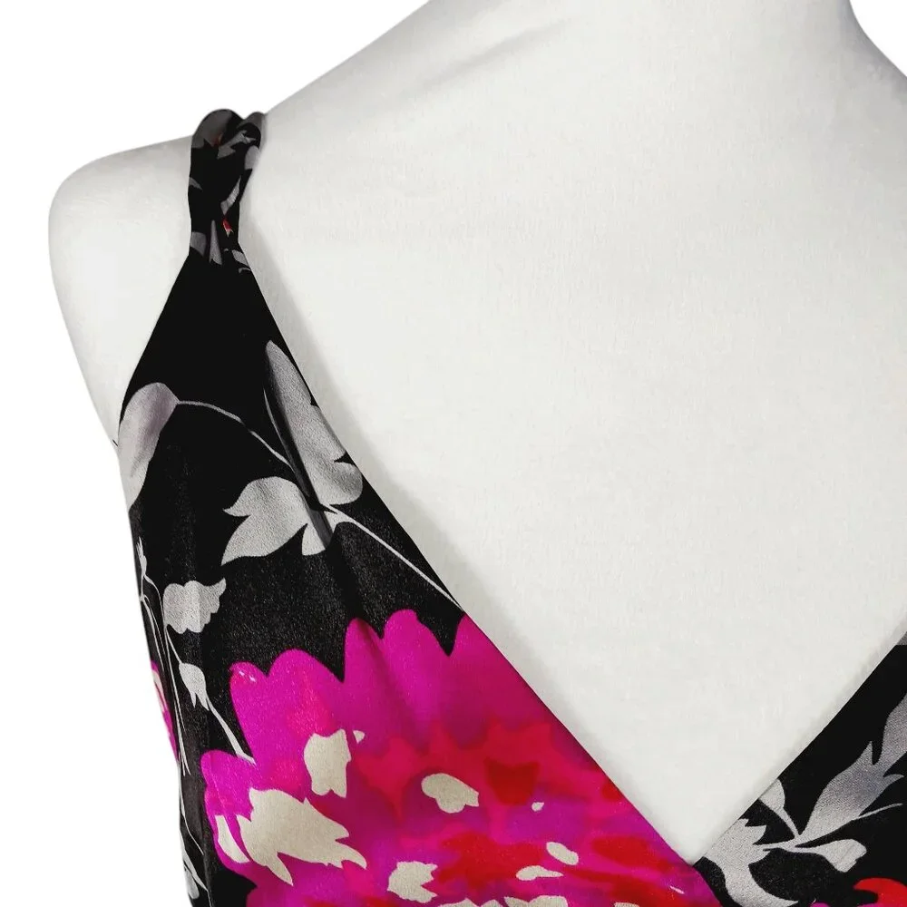 Monsoon, Vintage Y2K, 100% Silk Floral Dress, Sleeveless, Lined, A Line - Picture 7 of 15